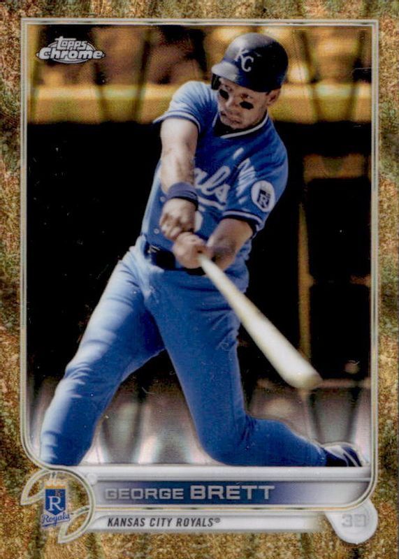 George Brett 2022 Topps Gilded Collection #52 RayWave Gold Etch Refractor /25 PSA 10