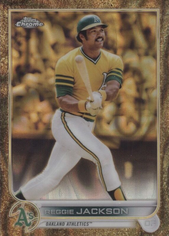 Reggie Jackson 2022 Topps Gilded Collection #146 Lava Gold Etch Refractor /10 PSA 10