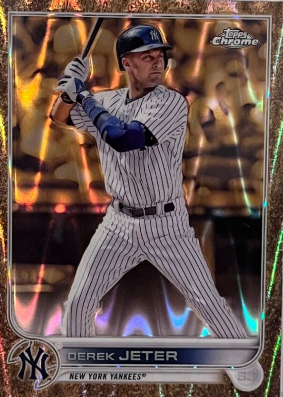 Derek Jeter 2022 Topps Gilded Collection #2 RayWave Gold Etch Refractor /25 SGC 10