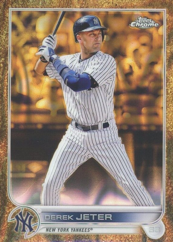 Derek Jeter 2022 Topps Gilded Collection #2 Lava Gold Etch Refractor /10 RAW