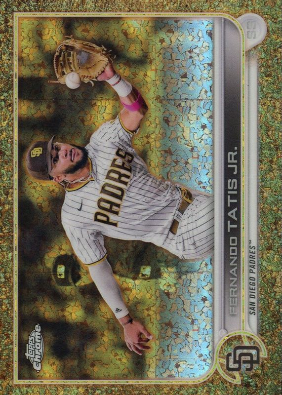 Fernando Tatis Jr. 2022 Topps Gilded Collection #44 Mini-Diamond Gold Etch Refractor /50 RAW
