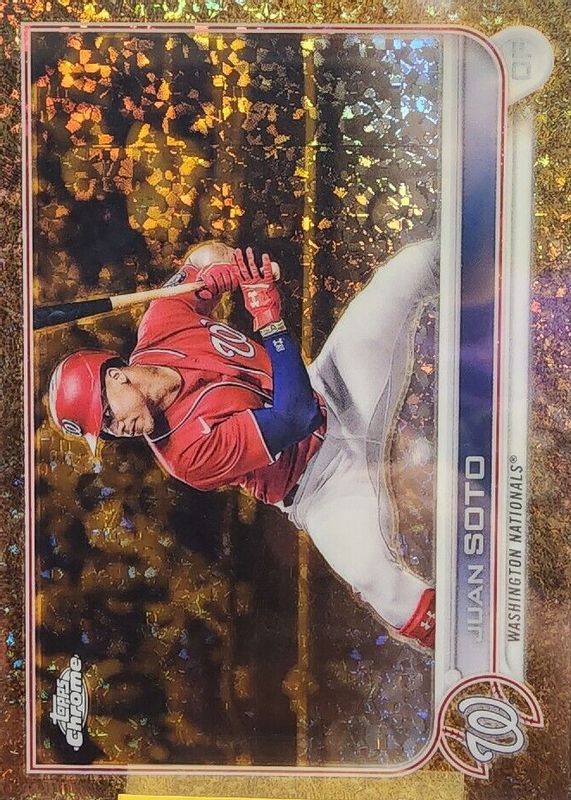 Juan Soto 2022 Topps Gilded Collection #143 Mini-Diamond Gold Etch Refractor /50 PSA 10