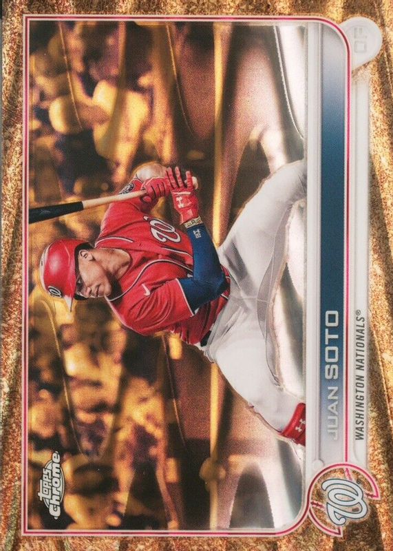 Juan Soto 2022 Topps Gilded Collection #143 RayWave Gold Etch Refractor /25 RAW