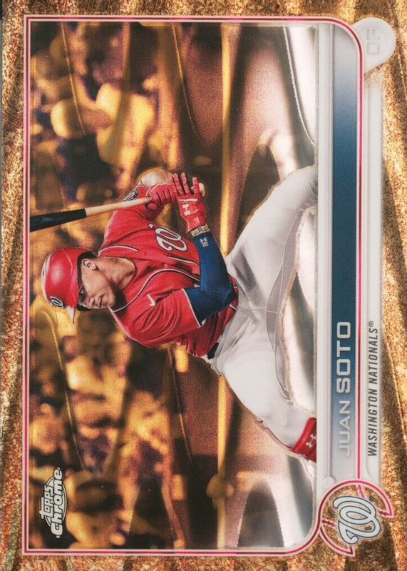 Juan Soto 2022 Topps Gilded Collection #143 RayWave Gold Etch Refractor /25 PSA 10