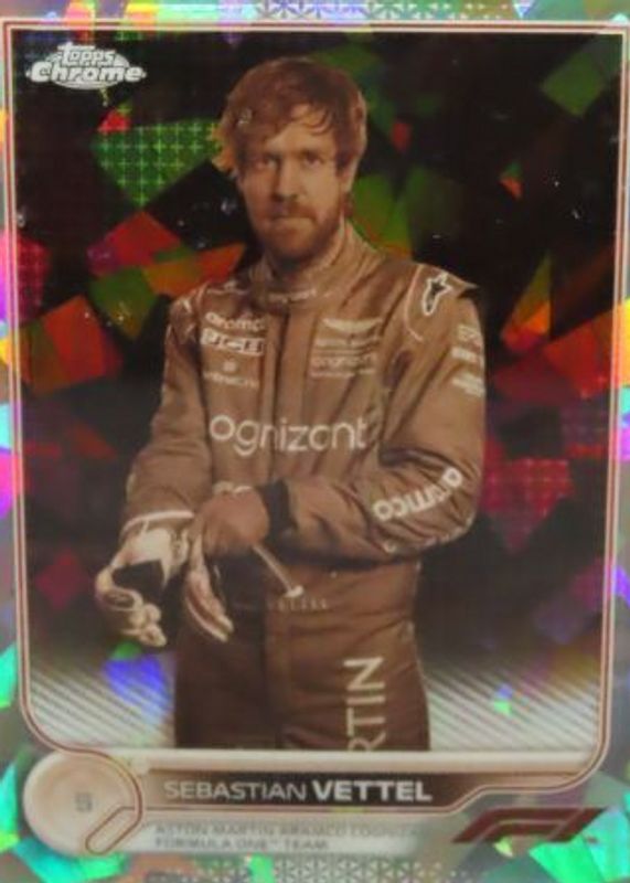 Sebastian Vettel 2022 Topps Chrome Formula 1 Sapphire Edition #9 Sepia /100 PSA 10