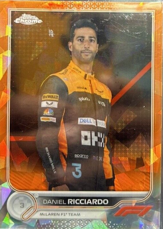 Daniel Ricciardo 2022 Topps Chrome Formula 1 Sapphire Edition #37 Orange /25 PSA 10