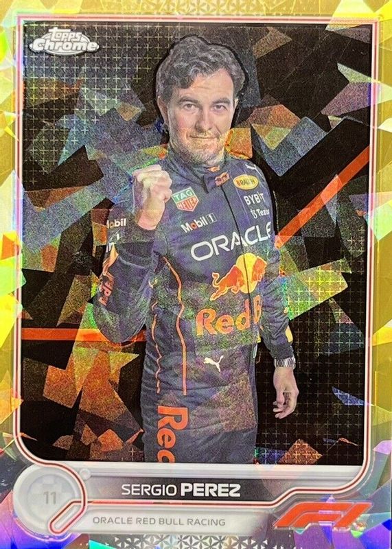 Sergio Perez 2022 Topps Chrome Formula 1 Sapphire Edition #21 Gold /50 RAW