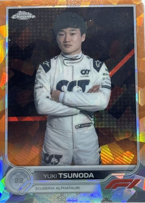 Yuki Tsunoda 2022 Topps Chrome Formula 1 Sapphire Edition #61 Orange /25 PSA 10