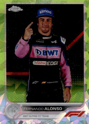 2022 Topps Chrome Formula 1 Sapphire Edition #13 Chartreuse /199