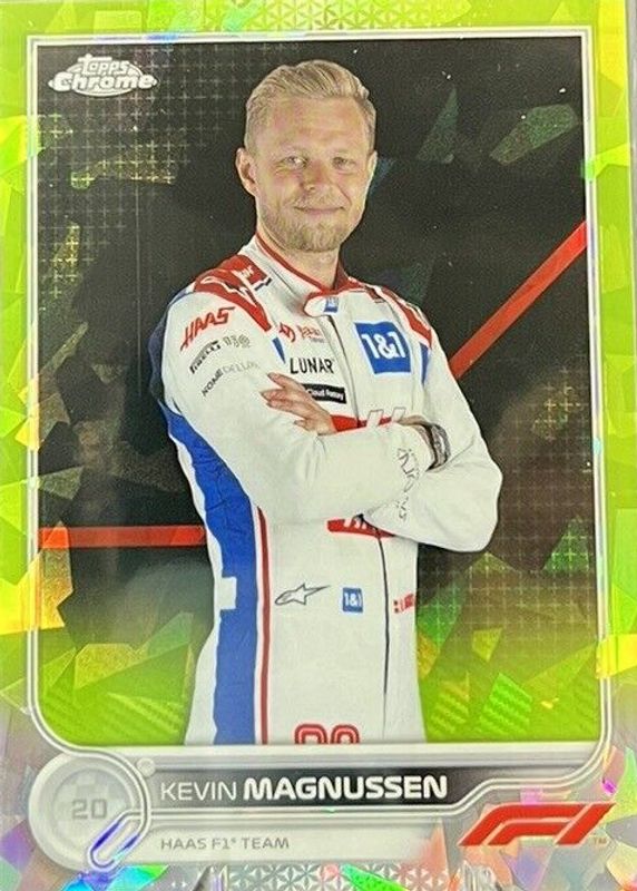 Kevin Magnussen 2022 Topps Chrome Formula 1 Sapphire Edition #73 Chartreuse /199 PSA 10