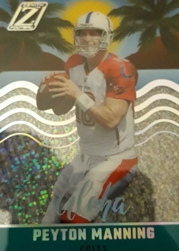 Peyton Manning 2022 Zenith #AL-2 Aloha - Sparkle /(SSP) PSA 9