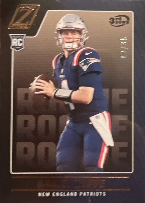 Bailey Zappe 2022 Zenith #129 3rd Down /35 Rookie RAW