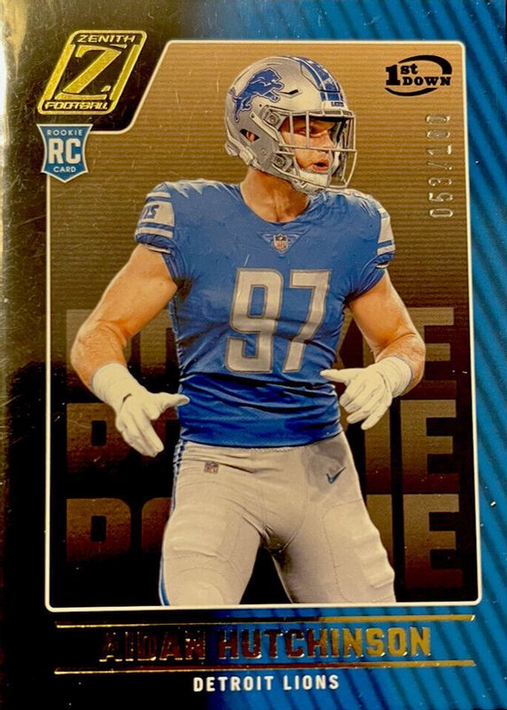 Aidan Hutchinson 2022 Zenith #113 1st Down /100 Rookie RAW
