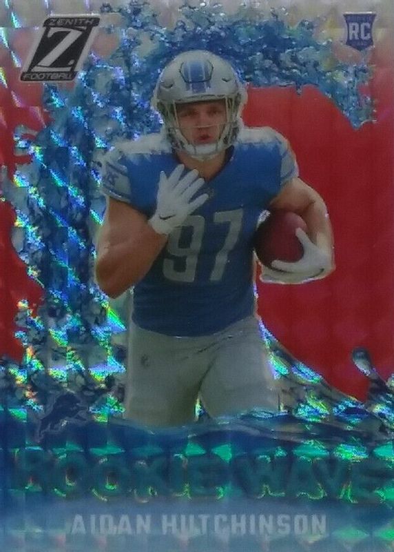 Aidan Hutchinson 2022 Zenith #RW-AH Rookie Wave - Red RAW