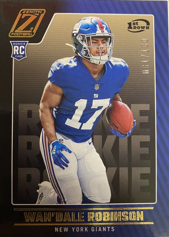 Wan'Dale Robinson 2022 Zenith #120 1st Down /100 Rookie RAW