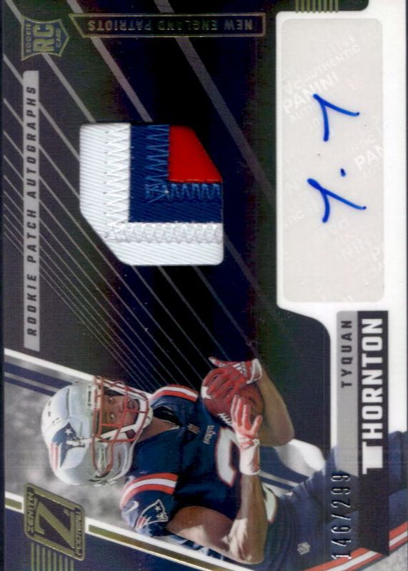 Tyquan Thornton 2022 Zenith #222 Rookie Patch Auto /299 Rookie RAW