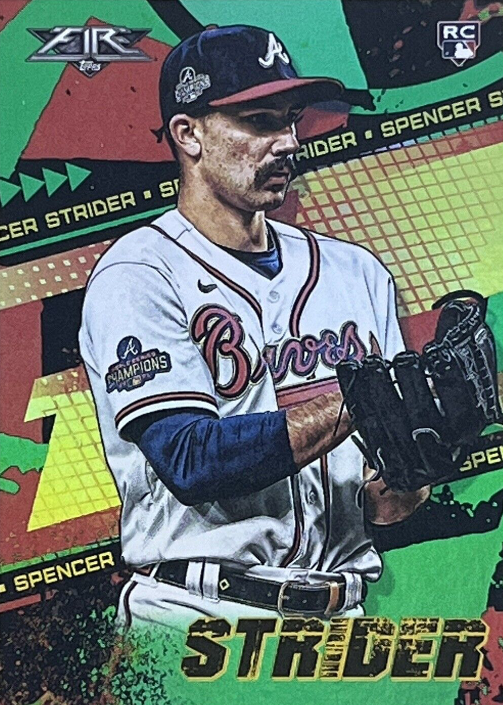 Spencer Strider 2022 Topps Fire #32 Green /199 Price Guide