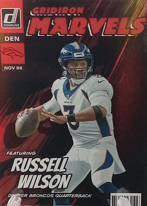 Russell Wilson 2022 Donruss #GM-7 Gridiron Marvels /(SSP) SGC 9