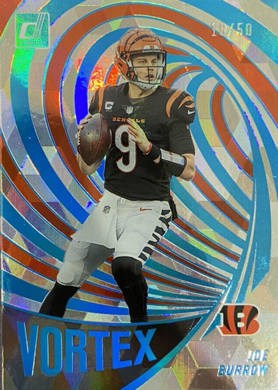 Joe Burrow 2022 Donruss #VTX-5 Vortex - Cubic /50 SGC 10