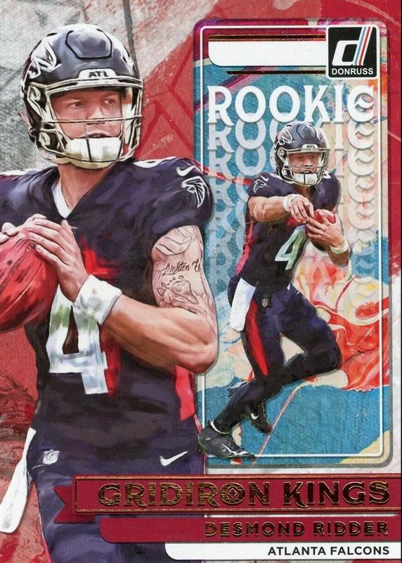 Desmond Ridder 2022 Donruss #RGK-4 Rookie Gridiron Kings Rookie SGC 9.5