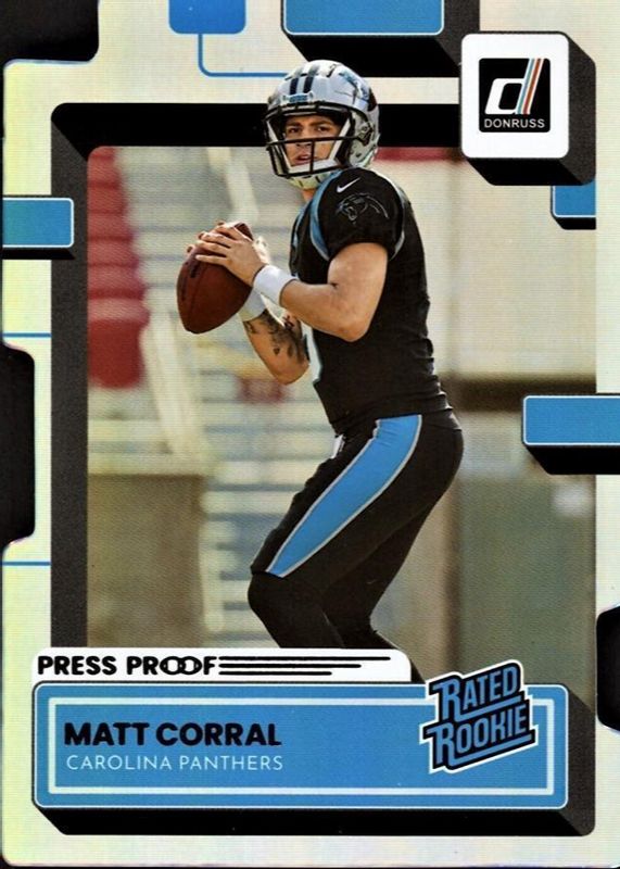 Matt Corral 2022 Donruss #302 Press Proof Silver Die-Cut /75 Rookie SGC 10