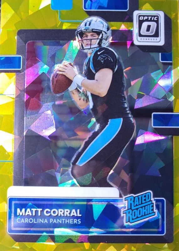 Matt Corral 2022 Donruss #P-302 Optic Preview - Gold Ice /10 Rookie PSA 9