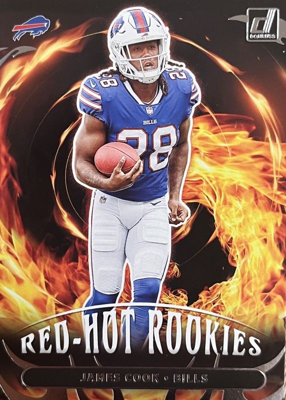 James Cook 2022 Donruss #RHR-6 Red Hot Rookies Rookie RAW