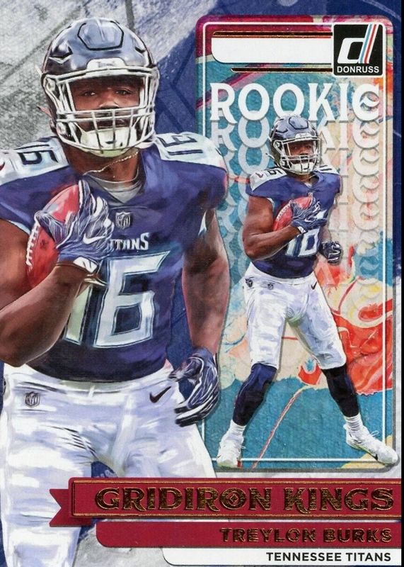 Treylon Burks 2022 Donruss #RGK-9 Rookie Gridiron Kings Rookie SGC 10