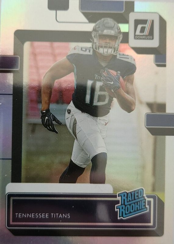 Treylon Burks 2022 Donruss #312 No Name Rookie SGC 9.5