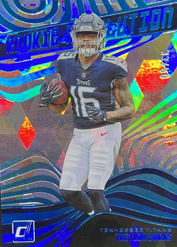 Treylon Burks 2022 Donruss #REV-11 Rookie Revolution - Cubic /50 Rookie SGC 10