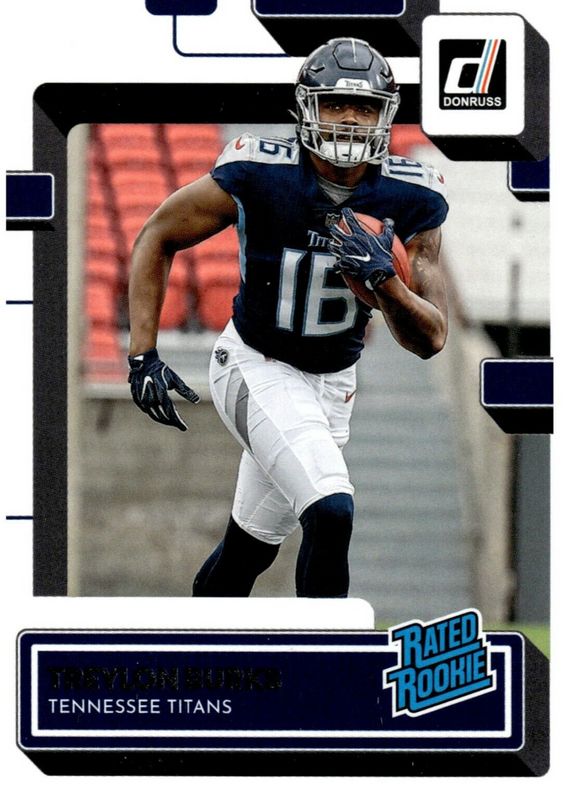 Treylon Burks 2022 Donruss #312 Base Rookie SGC 9.5