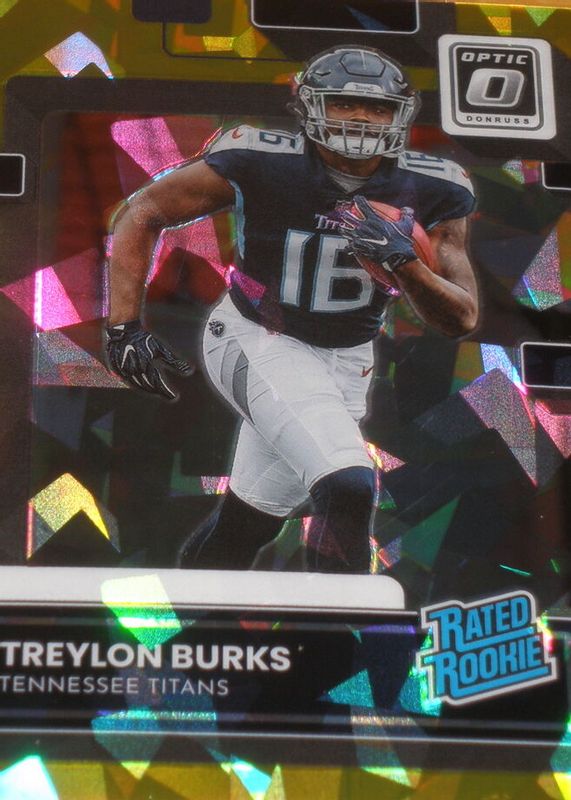 Treylon Burks 2022 Donruss #P-312 Optic Preview - Gold Ice /10 Rookie PSA 10