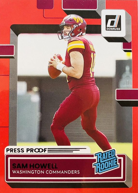 Sam Howell 2022 Donruss #305 Press Proof Red Rookie PSA 10