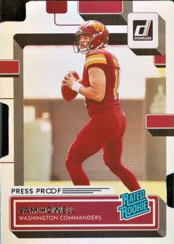 Sam Howell 2022 Donruss #305 Press Proof Silver Die-Cut /75 Rookie SGC 10