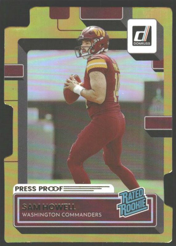 Sam Howell 2022 Donruss #305 Press Proof Gold Die-Cut /25 Rookie RAW