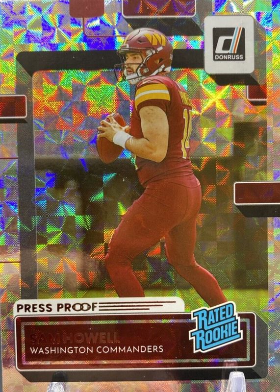 Sam Howell 2022 Donruss #305 Press Proof Hyper Rookie PSA 10