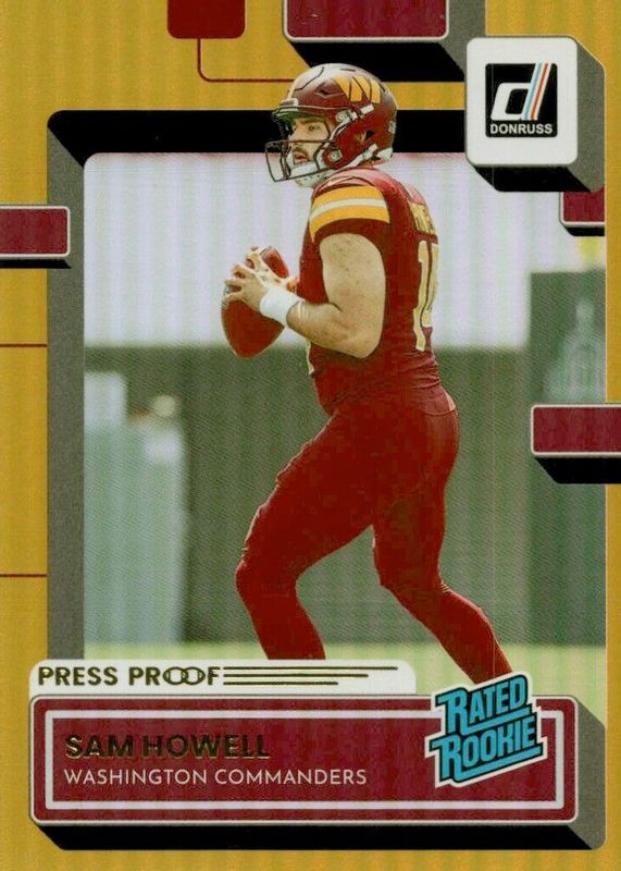 Sam Howell 2022 Donruss #305 Press Proof Premium Rookie RAW