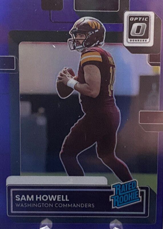 Sam Howell 2022 Donruss #P-305 Optic Preview - Purple /50 Rookie SGC 10