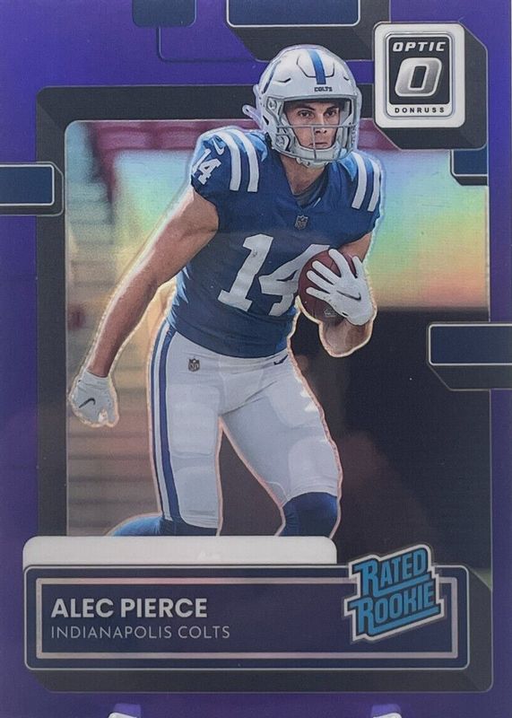 Alec Pierce 2022 Donruss #P-321 Optic Preview - Purple /50 Rookie RAW