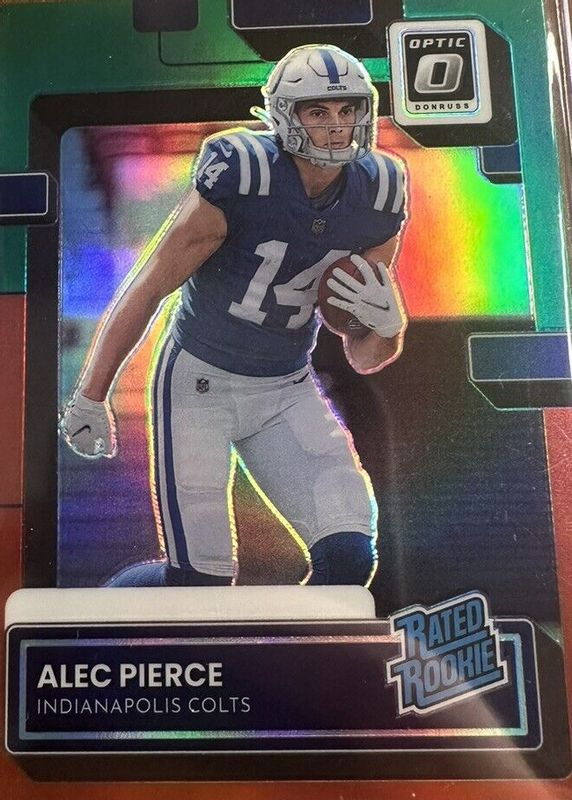 Alec Pierce 2022 Donruss #P-321 Optic Preview - Red & Green Rookie RAW