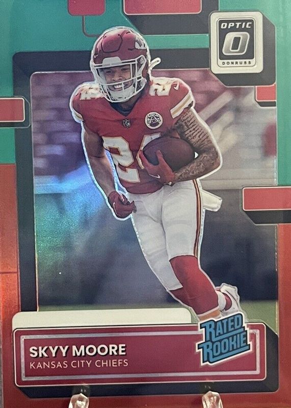 Skyy Moore 2022 Donruss #P-324 Optic Preview - Red & Green Rookie RAW