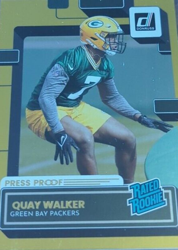 Quay Walker 2022 Donruss #356 Press Proof Gold /50 Rookie SGC 10