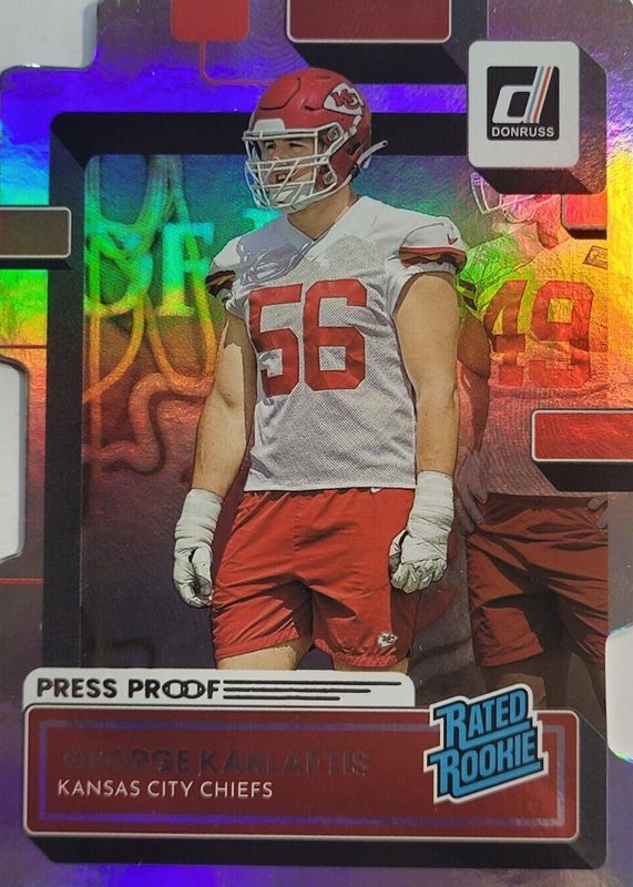 George Karlaftis 2022 Donruss #361 Press Proof Silver Die-Cut /75 Rookie RAW