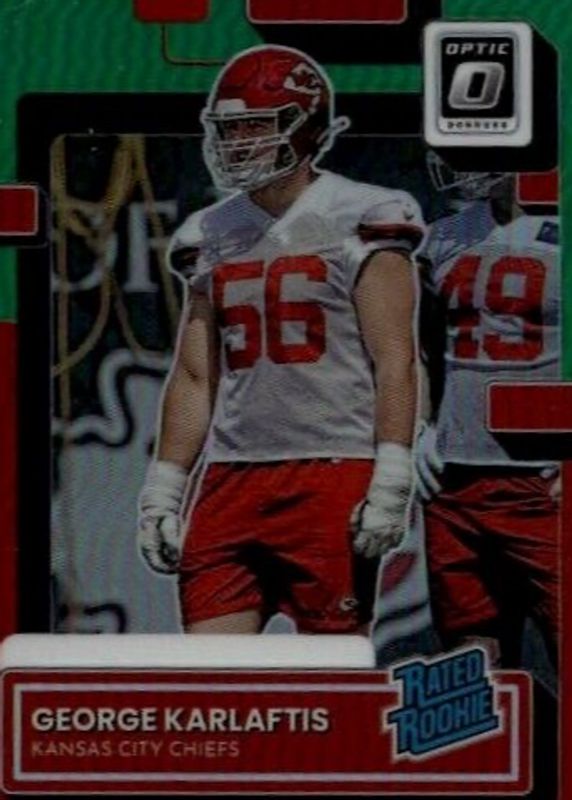 George Karlaftis 2022 Donruss #P-361 Optic Preview - Red & Green Rookie PSA 10