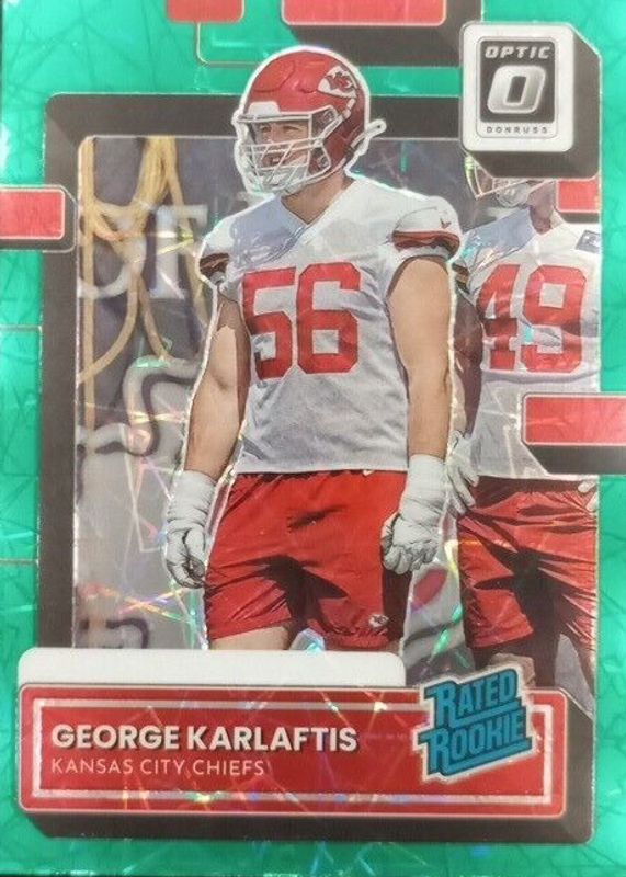 George Karlaftis 2022 Donruss #P-361 Optic Preview - Green Velocity Rookie PSA 10