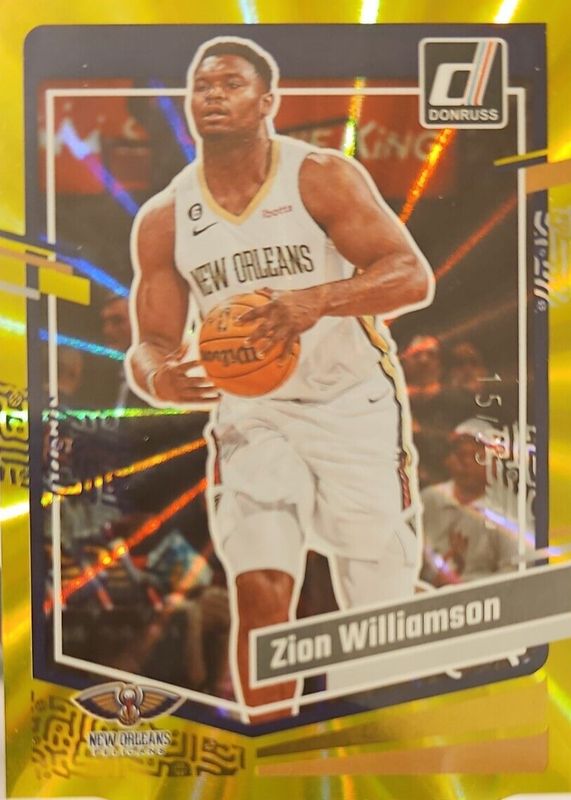 Zion Williamson 2022 Donruss #164 Holo Yellow Laser /25 BGS 9.5