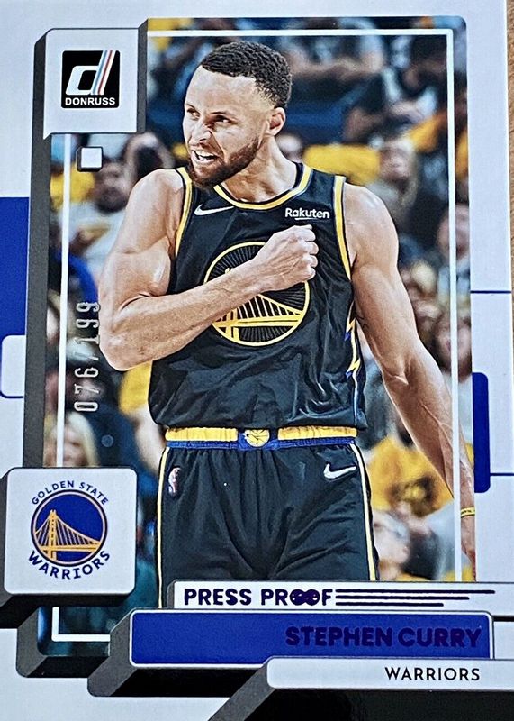 Stephen Curry 2022 Donruss #116 Press Proof Purple /199 RAW