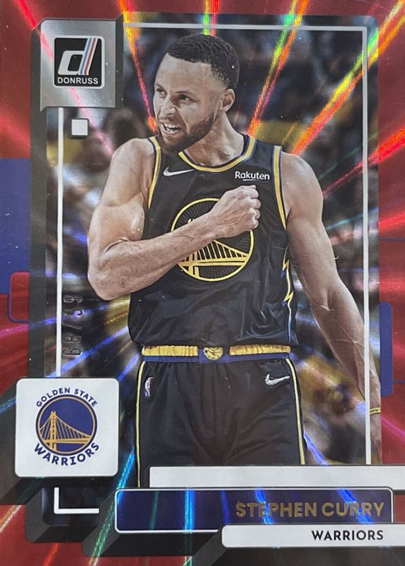 Stephen Curry 2022 Donruss #116 Holo Red Laser /99 RAW