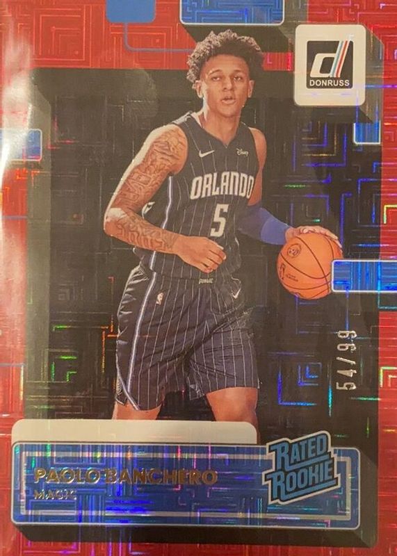 Paolo Banchero 2022 Donruss #201 Choice Red /99 Rookie SGC 10