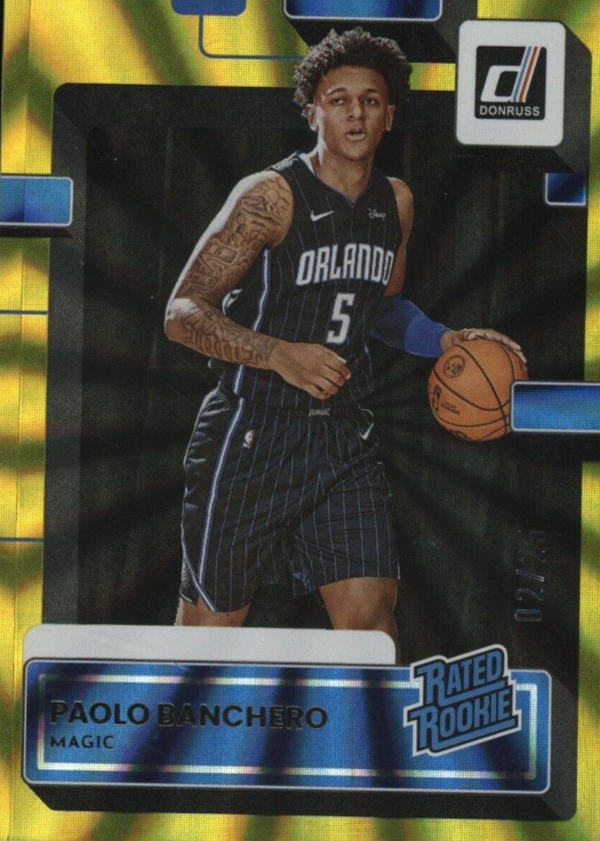 Paolo Banchero 2022 Donruss #201 Holo Yellow Laser /25 Price Guide